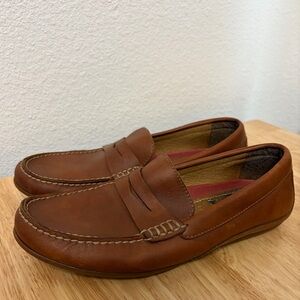 Florsheim Throttle Moc Toe Penny Driver Leather Preppy Classic Brown Crazy Horse
